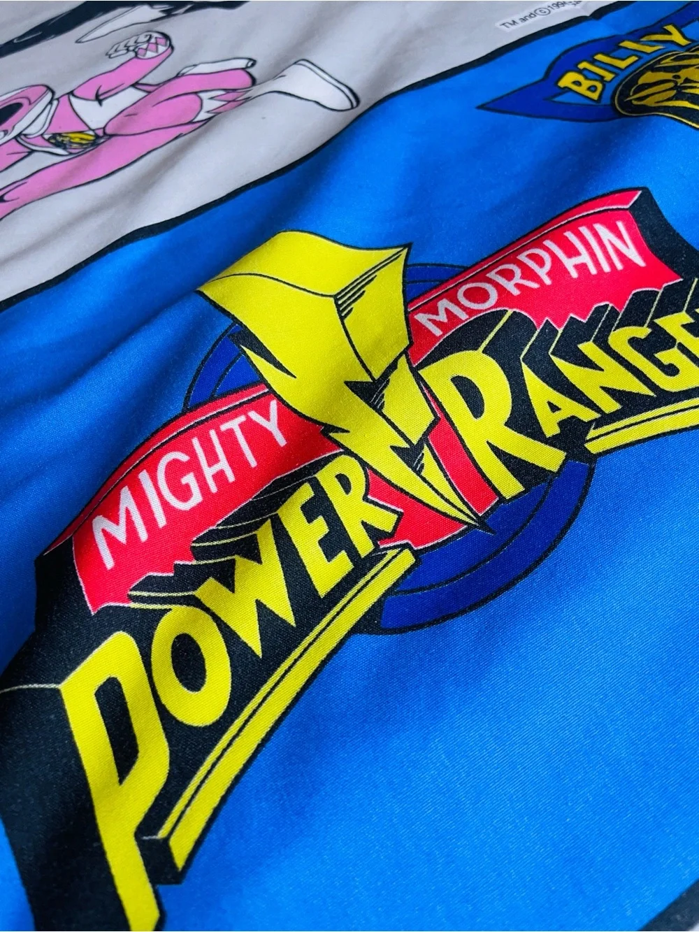 Vintage 90s Springs Sabin Power Rangers Full Size Flat Sheet